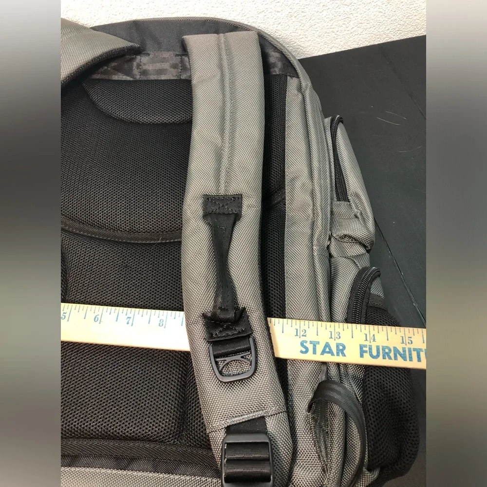 Original Penguin Gray and Black Men's Backpack with Multiple Pockets
